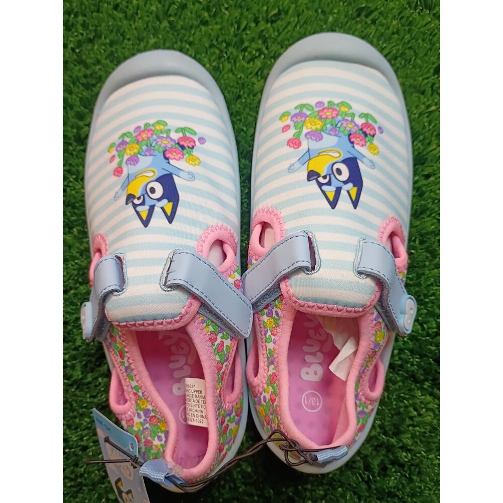 Ground Up Bluey Toddler Water Shoes - Blue & White Stripe13/1 - Picture 4 of 7